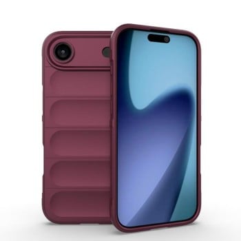 Силиконовый чехол Magic Flannel для iPhone Air - винно-красный
