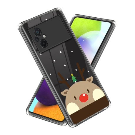 Протиударний чохол Christmas Patterned для Xiaomi Poco M5 - Big Face Elk