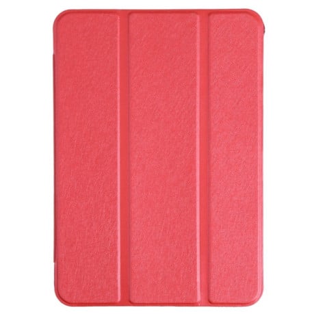 Чехол-книжка Silk Texture Three-fold на iPad mini 6 - красный