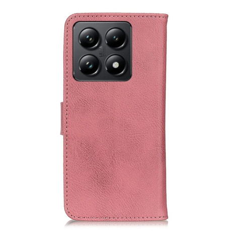 Чохол-книжка KHAZNEH Cowhide Texture на Xiaomi 14T Pro - рожевий
