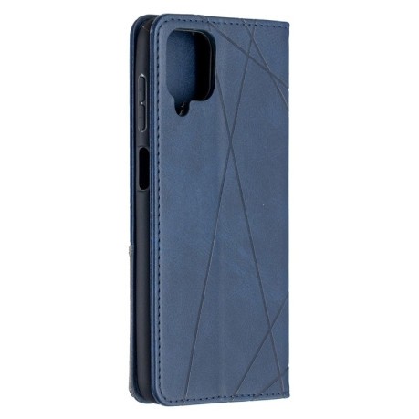Чехол-книжка Rhombus Texture на Samsung Galaxy A12/M12 - синий