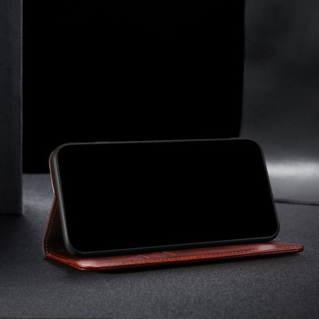 Чехол-книжка Simple Wax Crazy Horse для Samsung Galaxy A72 - коричневый