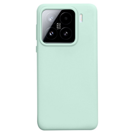 Силиконовый чехол Solid Color Liquid на Xiaomi 15 - зеленый