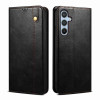 Чехол-книжка Simple Wax Crazy Horse для Samsung Galaxy A35 5G - черный