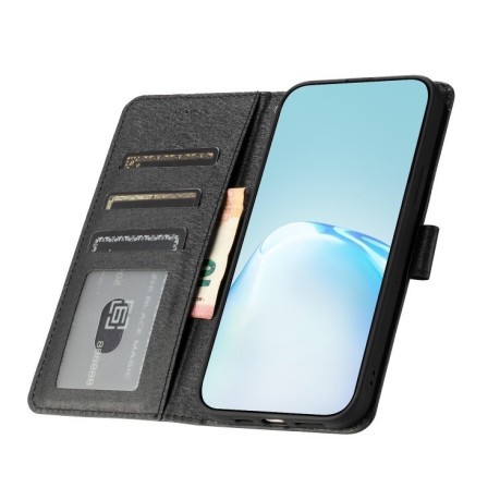 Чехол-книжка Silk Texture Horizontal Flip Leather для OnePlus 13 - черный
