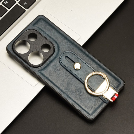 Протиударний чохол Wristband Leather Back для Xiaomi Redmi Note Redmi Note 14S/ 13 Pro 4G / POCO M6 Pro 4G - синій