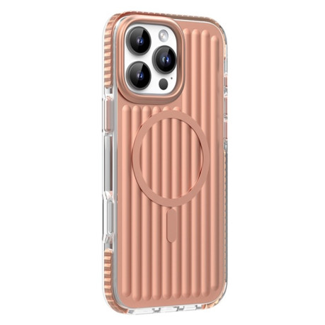 Чохол Mutural Corrugated Texture Magsafe Magnetic Shockproof для iPhone 16 Pro - Antique Brass