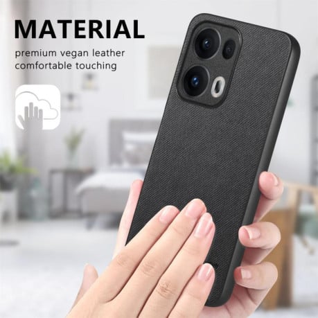 Чохол Twill Fabric Leather Skin Back для OPPO Reno13 Global - чорний