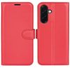 Чехол-книжка с фактурой Litchi и магнитным хлястиком на Samsung Galaxy A37 5G — красный
