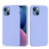 Силиконовый чехол Solid Color Liquid на iPhone 14 - фиолетовый