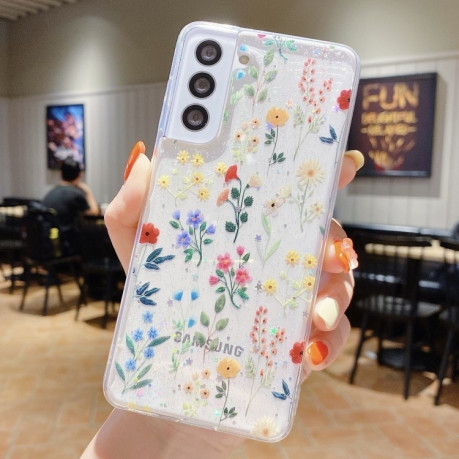 Противоударный чехол Fresh Small Floral Epoxy TPU для Samsung Galaxy A35 - D04 Colorful Floral