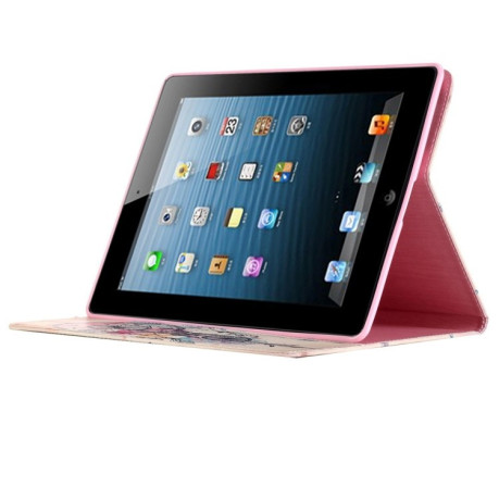 Чехол-книжка Painting Pink Happy Cottage Pattern на iPad 4 / iPad 3 / iPad 2