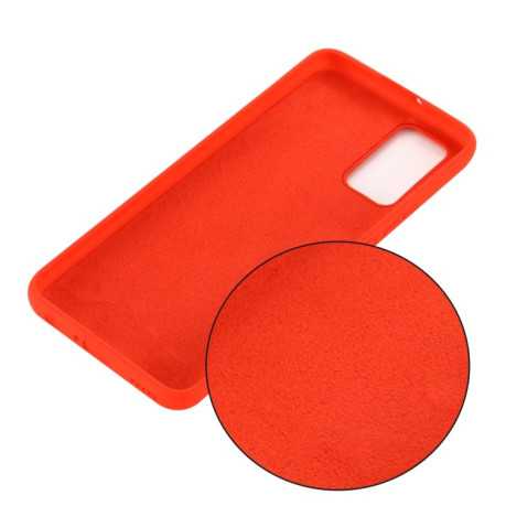 Силиконовый чехол Solid Color Liquid на Samsung Galaxy Note 20 - красный
