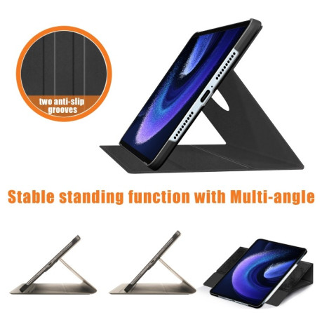 Чехол-книжка 360 Rotation Stand Smart Leather для Xiaomi Pad 6 / 6 Pro  - черный