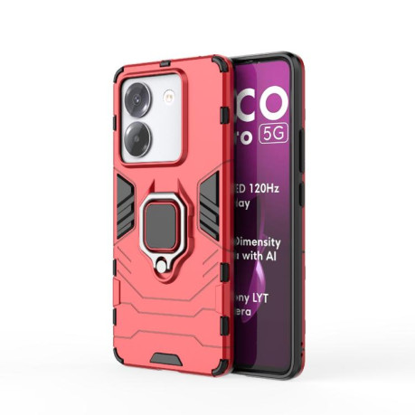 Противоударный чехол HMC 360 Degree Rotating Holder на Xiaomi Poco M7 Pro 5G - красный