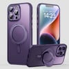 Противоударный чехол с подставкой на 360 град с MagSafe на iPhone 16 Pro Max - фиолетовый