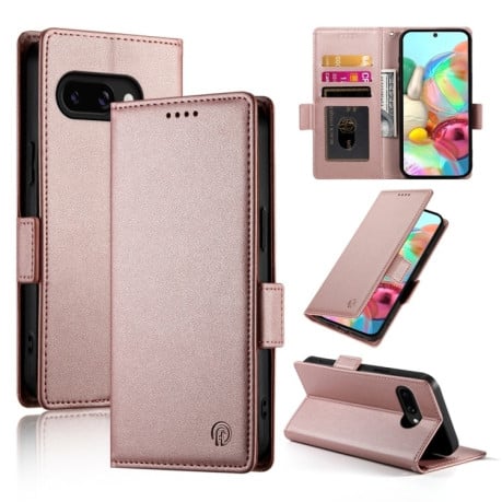 Чехол-книжка Side Buckle Magnetic Frosted Leather для Google Pixel 9a - золото