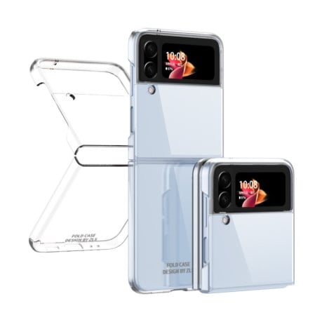 Противоударный чехол Electroplating для Samsung Galaxy Flip4 - прозрачный