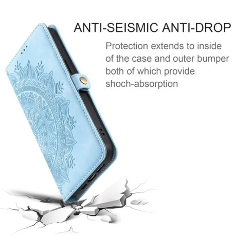 Чехол-книжка Totem Embossed Magnetic Leather для Samsung Galaxy S25 5G - синий