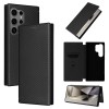 Чехол-книжка Carbon Fiber Texture на Samsung Galaxy S25 Ultra 5G - черный