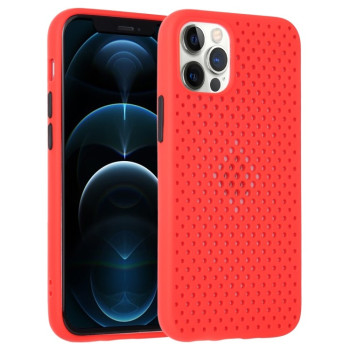 Противоударный чехол Breathable для iPhone 12 Pro Max - красный