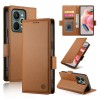 Чехол-книжка Side Buckle Magnetic Frosted Leather для Realme 15 5G / Realme 15 Pro 5G — коричневый