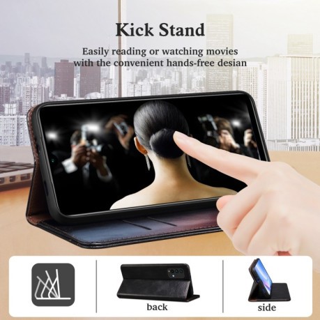 Чохол-книга Simple Wax Crazy Horse Texture для Xiaomi 11T Pro - чорний