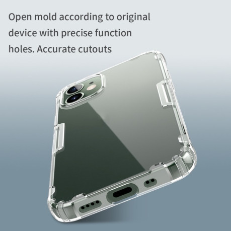 Противоударный силиконовый чехол NILLKIN Nature на iPhone 12 Mini - белый