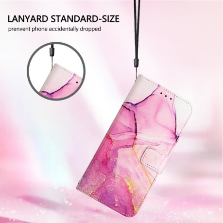 Чехол-книжка PT003 Marble Pattern на OnePlus Nord N30 SE 5G - Pink Purple Gold