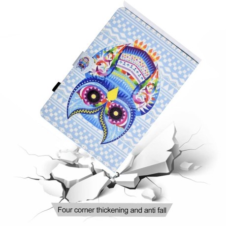 Чехол-книжка Colored Drawing Stitching на iPad Pro 11 (2022/2020) /Air 10.9 2022/2020/ Pro 11 2018 - Colored Owl (квадрат)