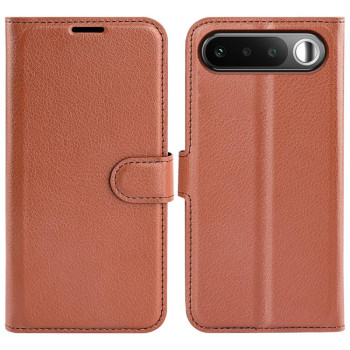 Чохол-книжка Litchi Texture Horizontal Flip Leather на Realme 16 5G — коричневий