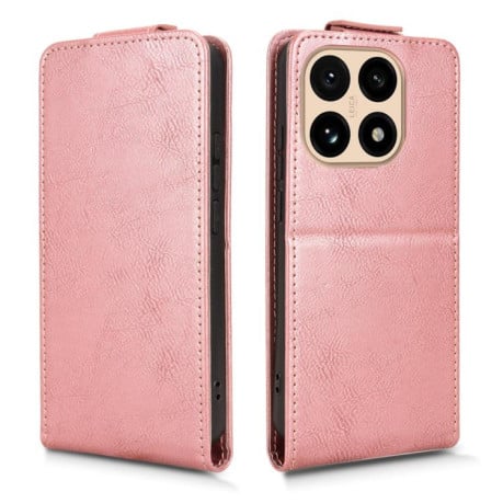 Флип-чехол Magnetic Vertical Flip Leather на Xiaomi 15T 5G - золото