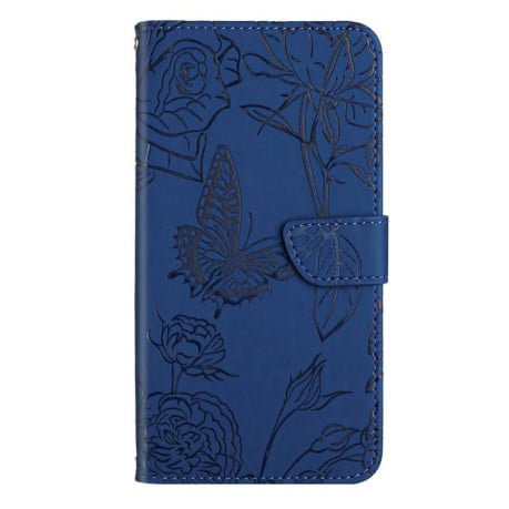 Чохол-книжка Embossed Butterfly для Xiaomi Redmi Note 14 Pro 4G - синій
