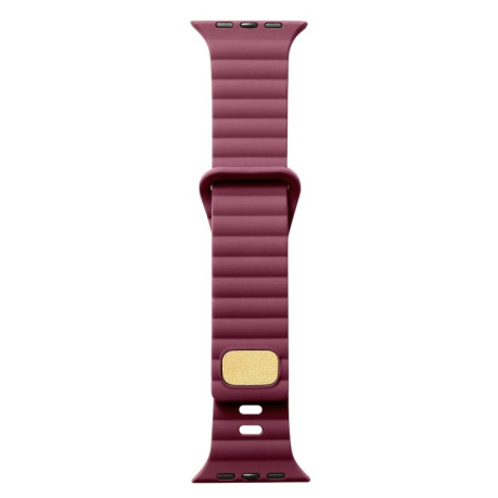 Силіконовий ремінець Breathable Skin-friendly для Apple Watch Series 8/7 41mm / 40mm / 38mm - темно-червоний