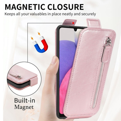 Флипп-чехол Zipper Wallet Vertical для Samsung Galaxy A33 5G - розовый