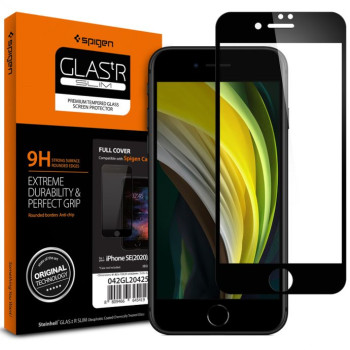 Каленое стекло SPIGEN GLASS FC для iPhone 7/8/SE 3/2 2022/2020 Black
