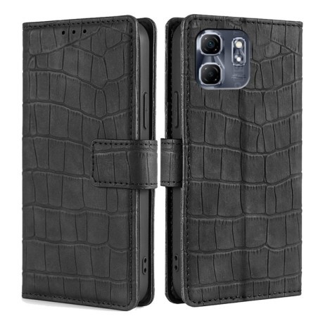 Чохол-книжка Skin Feel Crocodile Texture для Infinix Hot 50i 4G - чорний