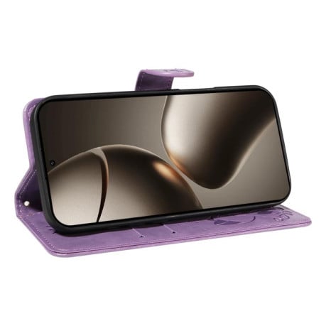 Чехол-книжка Cat Embossing Pattern на Xiaomi 15T Pro 5G EU 173mm - фиолетовый