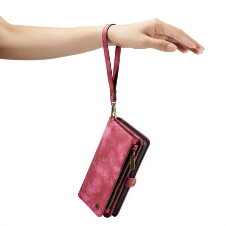 Чохол-гаманець CaseMe 008 Series Zipper Style на iPhone 15 Pro Max - червоний