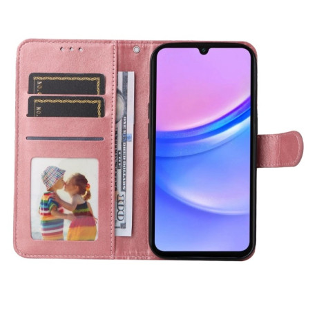 Чехол-книжка Stitching Calf Texture для Samsung Galaxy A16 5G - розовое золото