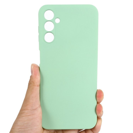 Силиконовый чехол Solid Color Liquid Silicone для Samsung Galaxy A24 4G - зеленый