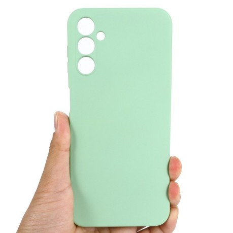 Силиконовый чехол Solid Color Liquid Silicone для Samsung Galaxy A24 4G - зеленый