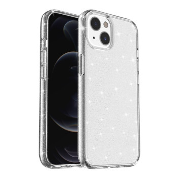 Противоударный чехол Terminator Style Glitter для iPhone 14/13 - прозрачный