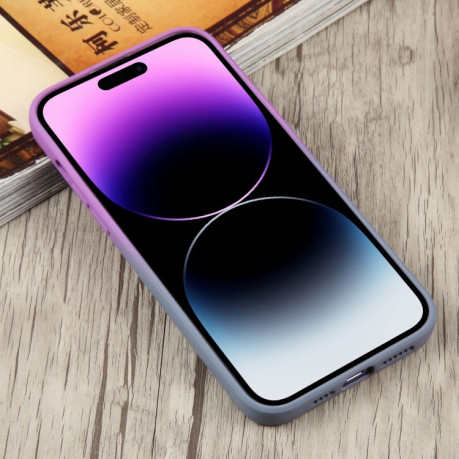 Противоударный чехол Liquid Silicone Full (Magsafe) для iPhone 15 Pro - фиолетовый