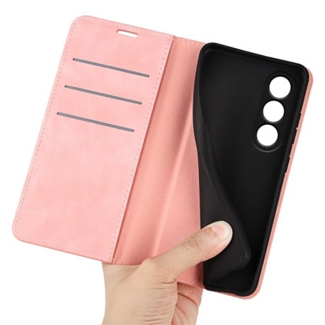 Чехол-книжка Retro Skin Feel Business Magnetic на OnePlus Ace 3V - розовый