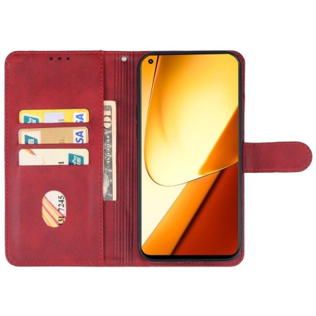 Чехол-книжка EsCase Leather для Realme 11 5G - красный