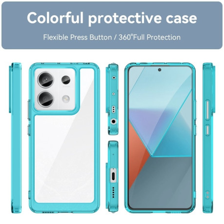 Противоударный чехол Colorful Acrylic Series для Xiaomi Redmi Note 13 Pro+ - синий