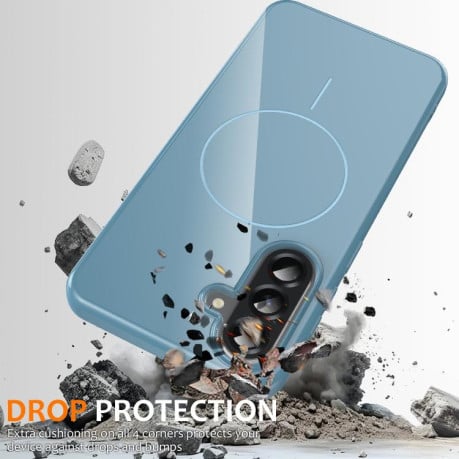 Чохол Glossy TPU Shockproof з MagSafe на Samsung Galaxy A17 5G/4G - синій