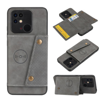 Протиударний чохол Double Buckle для Xiaomi Poco C40/Redmi 10c - сірий