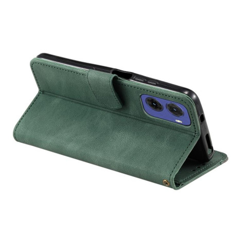 Чохол-книжка Nail Skin Feel Stitching Calf Texture Leather для Motorola Moto G05 - зелений